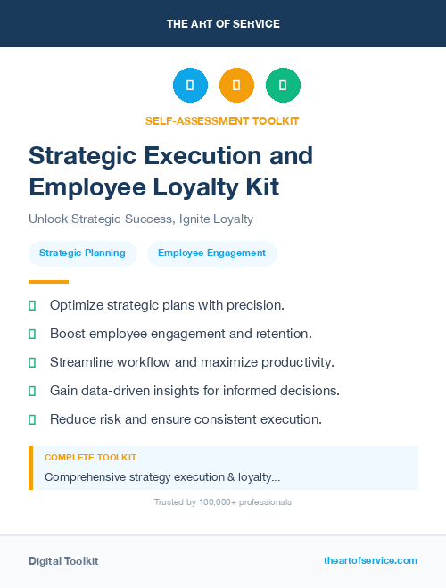 Strategic Execution and Employee Loyalty Kit