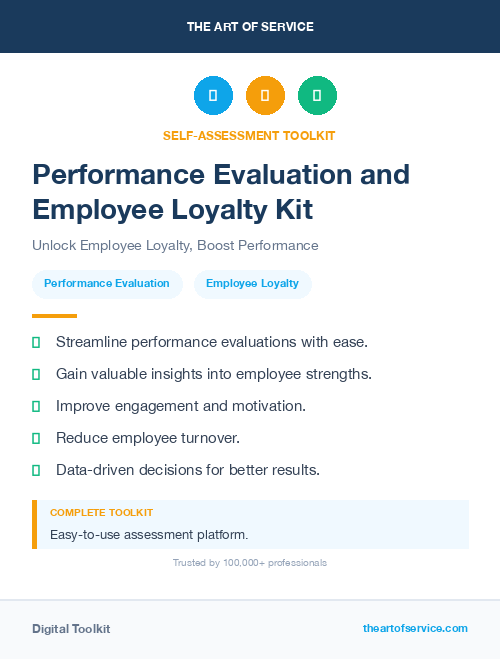 Performance Evaluation and Employee Loyalty Kit