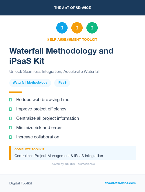 Waterfall Methodology and iPaaS Kit