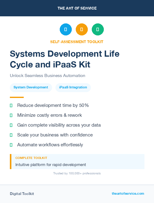 Systems Development Life Cycle and iPaaS Kit