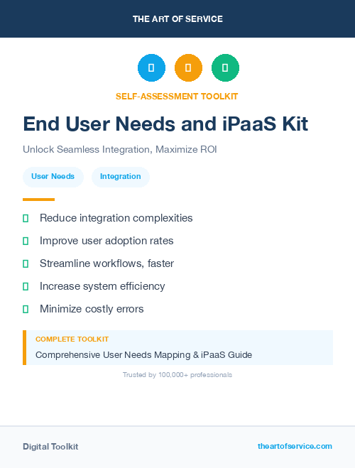 End User Needs and iPaaS Kit