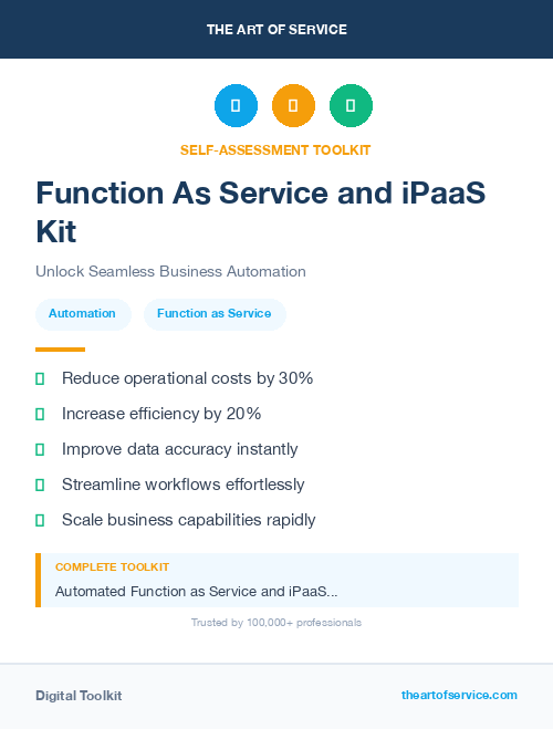Function As Service and iPaaS Kit