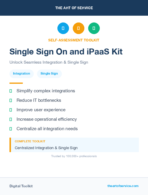 Single Sign On and iPaaS Kit