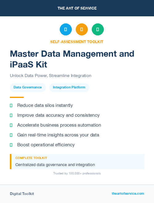Master Data Management and iPaaS Kit
