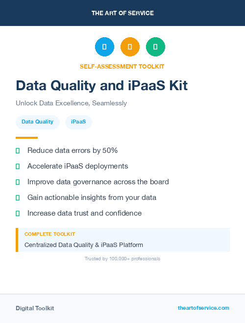 Data Quality and iPaaS Kit