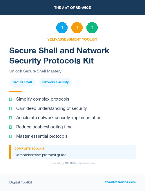 Secure Shell and Network Security Protocols Kit