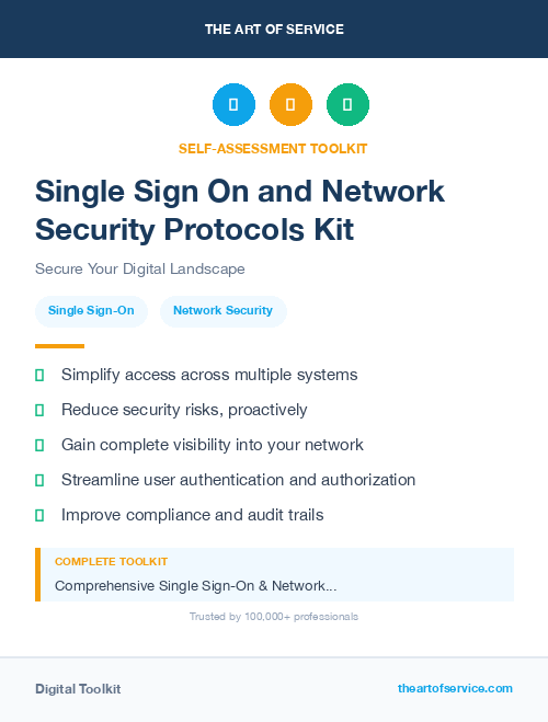 Single Sign On and Network Security Protocols Kit