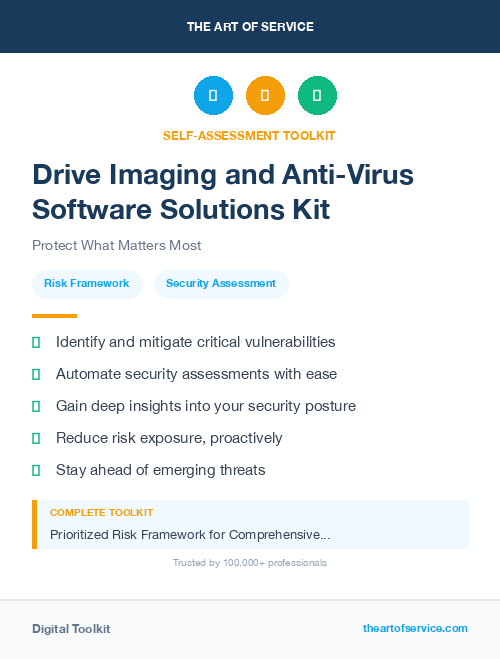 Drive Imaging and Anti-Virus Software Solutions Kit