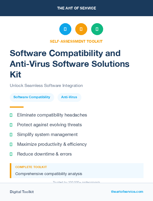 Software Compatibility and Anti-Virus Software Solutions Kit