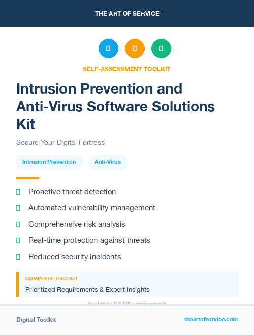 Intrusion Prevention and Anti-Virus Software Solutions Kit