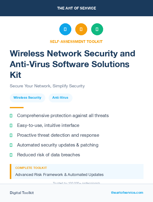 Wireless Network Security and Anti-Virus Software Solutions Kit