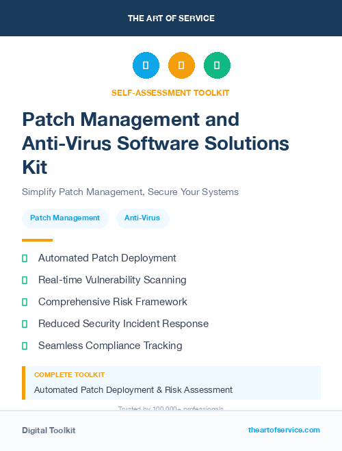 Patch Management and Anti-Virus Software Solutions Kit