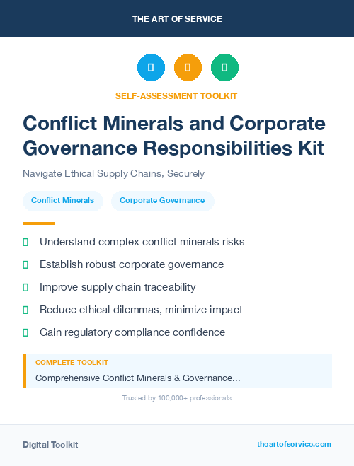 Conflict Minerals and Corporate Governance Responsibilities Kit