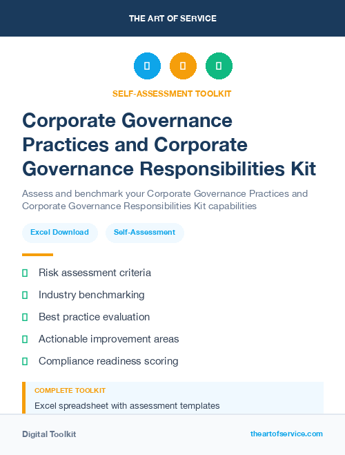 Corporate Governance Practices and Corporate Governance Responsibilities Kit
