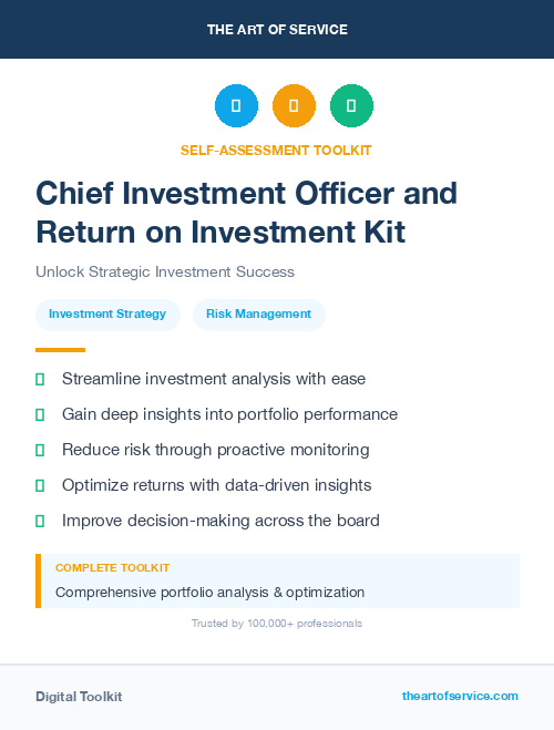 Chief Investment Officer and Return on Investment Kit