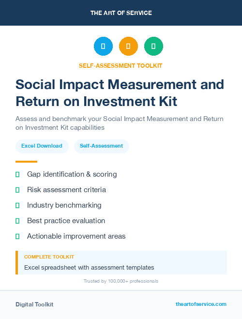 Social Impact Measurement and Return on Investment Kit