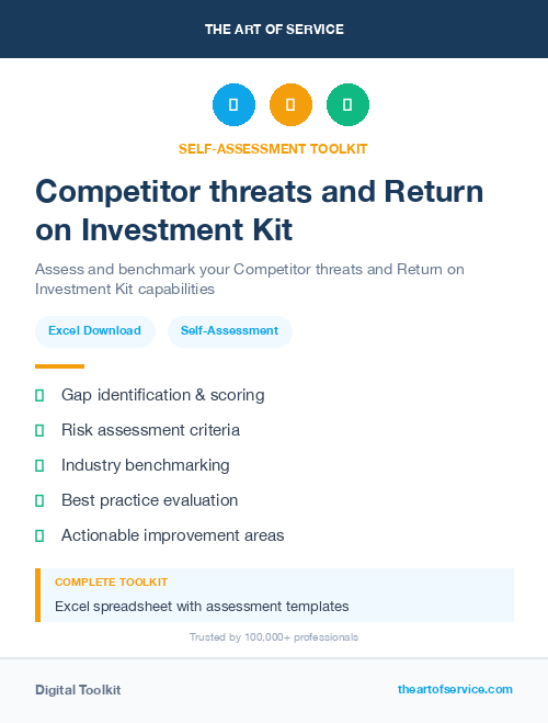 Competitor threats and Return on Investment Kit