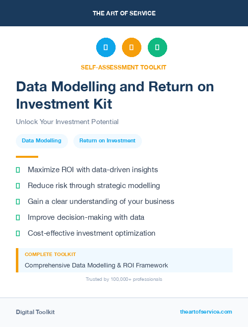 Data Modelling and Return on Investment Kit