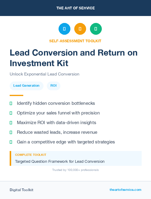 Lead Conversion and Return on Investment Kit