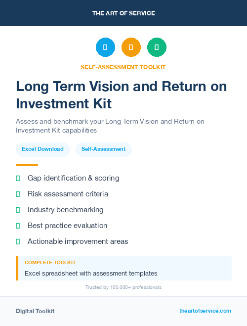 Long Term Vision and Return on Investment Kit