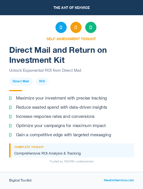 Direct Mail and Return on Investment Kit
