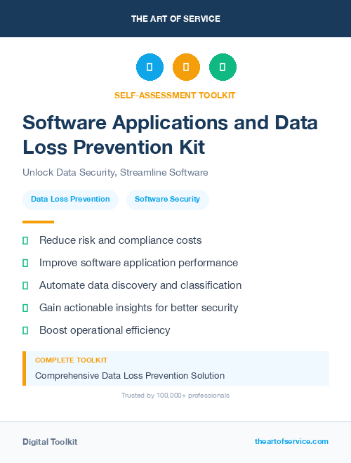 Software Applications and Data Loss Prevention Kit