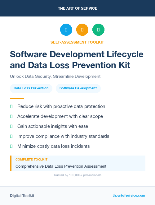 Software Development Lifecycle and Data Loss Prevention Kit