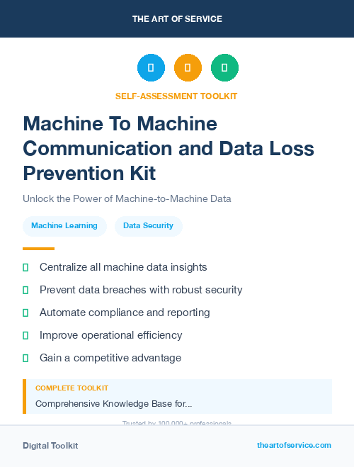 Machine To Machine Communication and Data Loss Prevention Kit