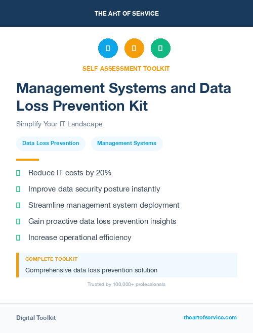 Management Systems and Data Loss Prevention Kit