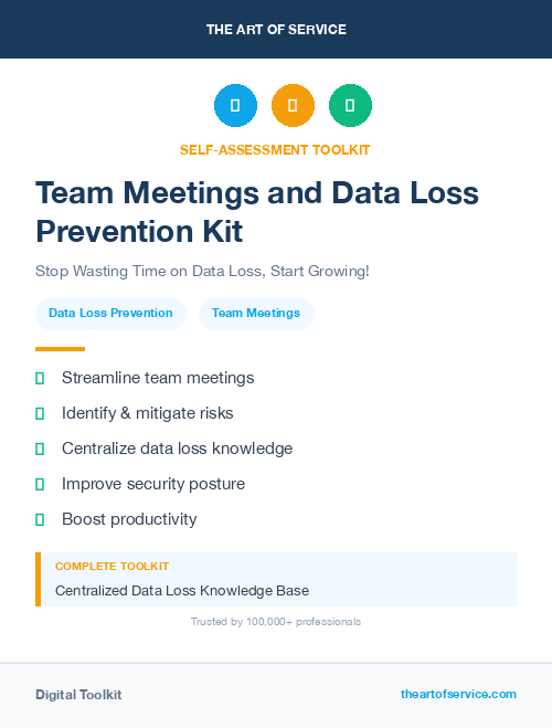 Team Meetings and Data Loss Prevention Kit