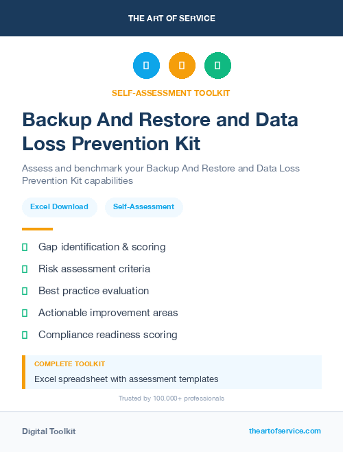 Backup And Restore and Data Loss Prevention Kit