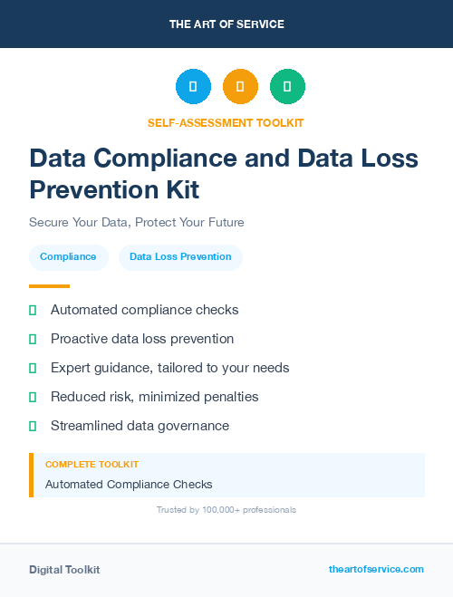 Data Compliance and Data Loss Prevention Kit