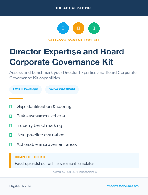 Director Expertise and Board Corporate Governance Kit