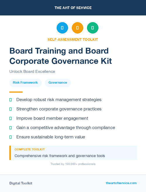 Board Training and Board Corporate Governance Kit