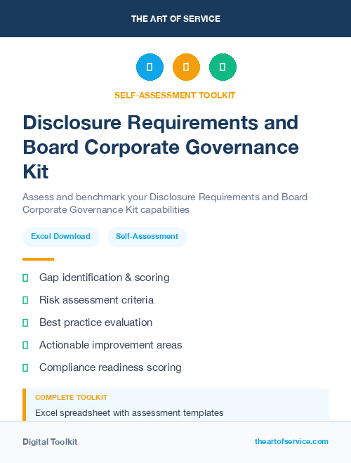 Disclosure Requirements and Board Corporate Governance Kit