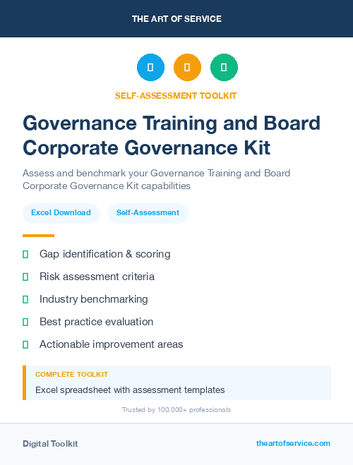 Governance Training and Board Corporate Governance Kit