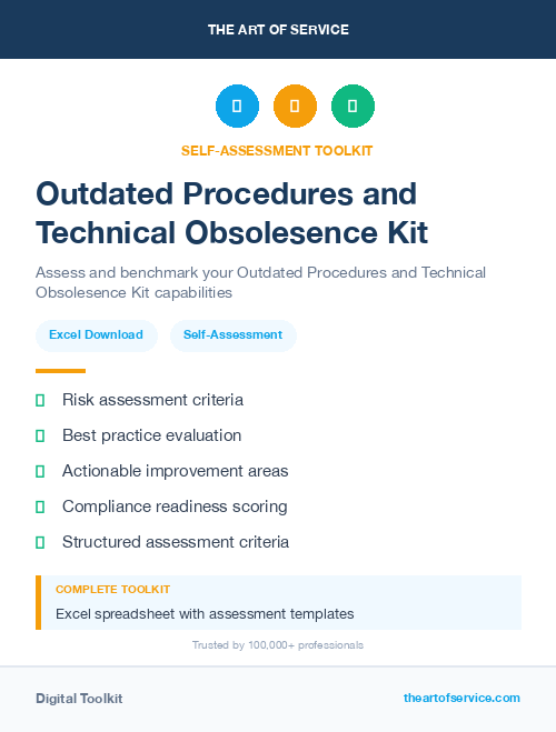 Outdated Procedures and Technical Obsolesence Kit