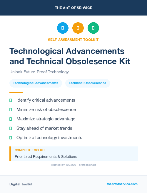 Technological Advancements and Technical Obsolesence Kit