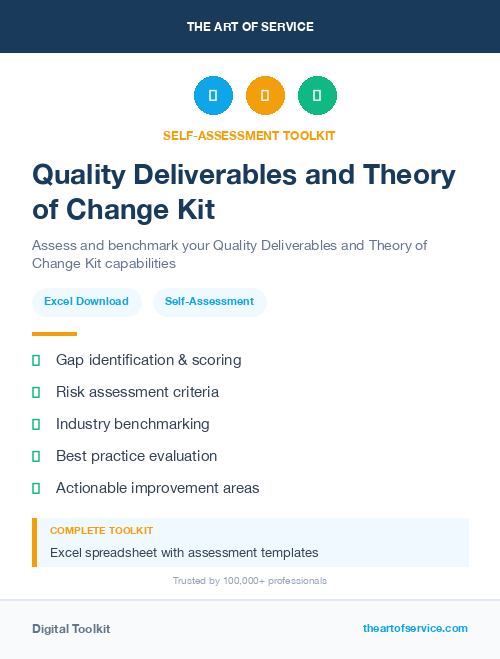 Quality Deliverables and Theory of Change Kit