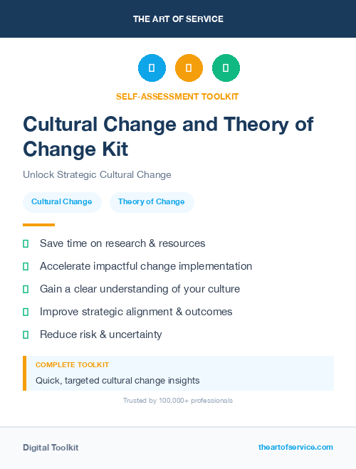 Cultural Change and Theory of Change Kit