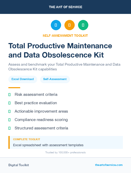 Total Productive Maintenance and Data Obsolescence Kit
