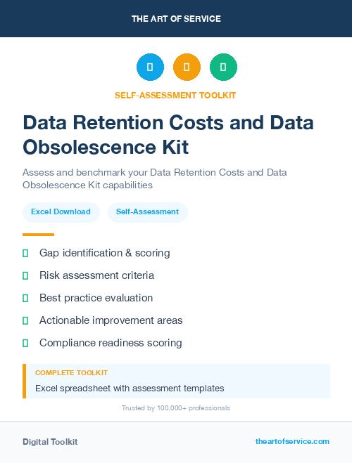 Data Retention Costs and Data Obsolescence Kit