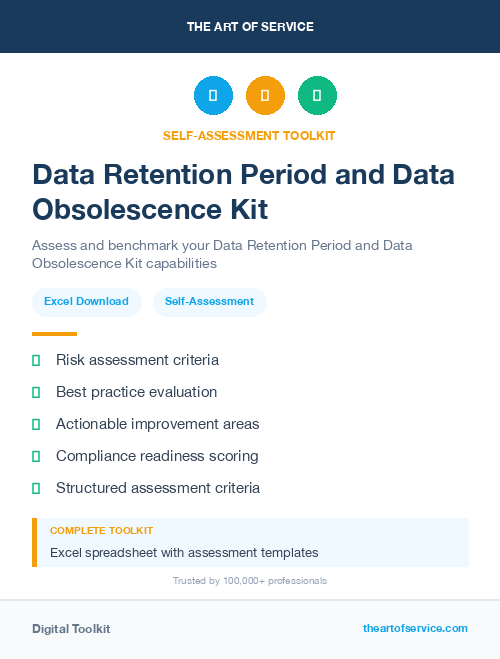 Data Retention Period and Data Obsolescence Kit