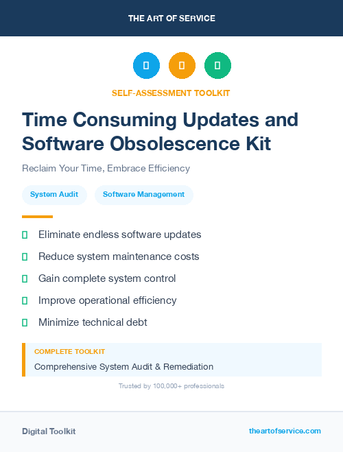 Time Consuming Updates and Software Obsolescence Kit