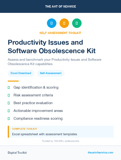 Productivity Issues and Software Obsolescence Kit