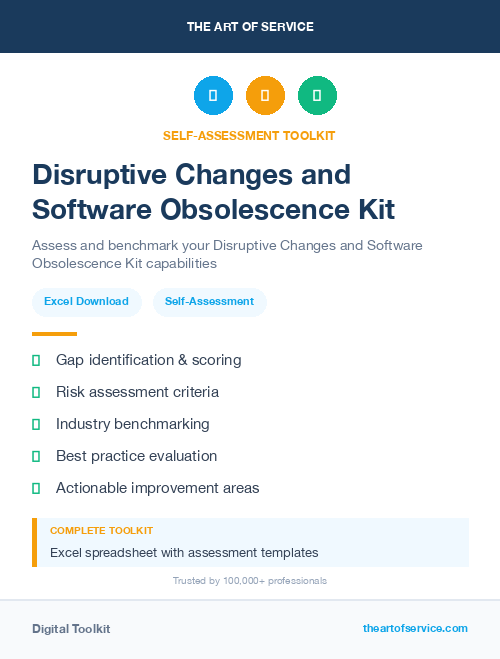 Disruptive Changes and Software Obsolescence Kit