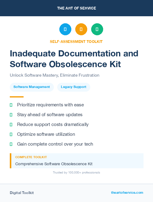 Inadequate Documentation and Software Obsolescence Kit