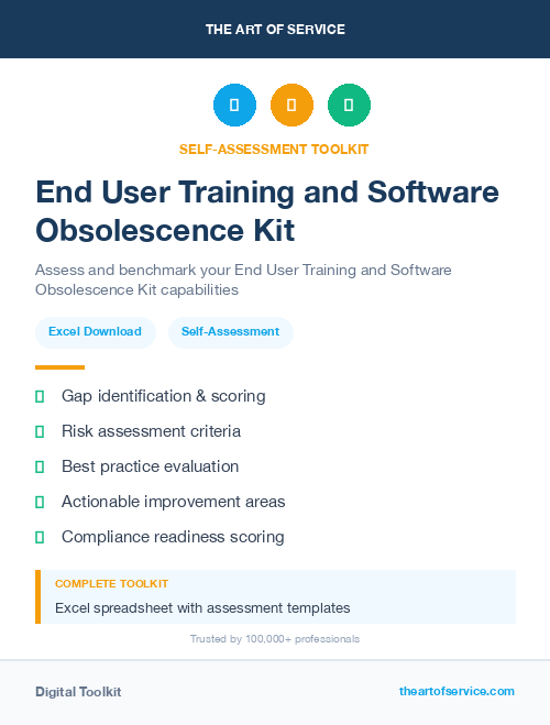 End User Training and Software Obsolescence Kit