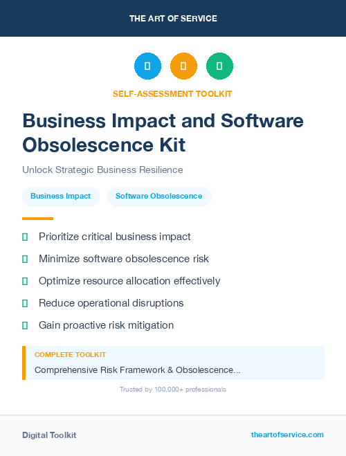 Business Impact and Software Obsolescence Kit