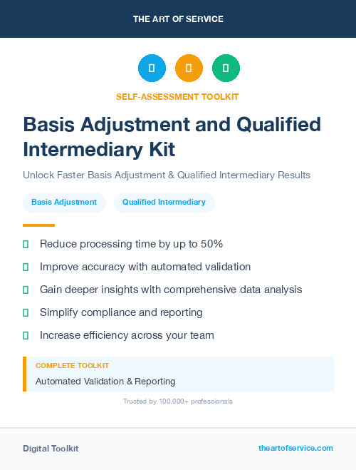 Basis Adjustment and Qualified Intermediary Kit